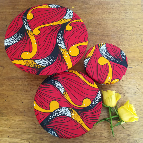 African Print Bowl Cover Set - Pattern 4