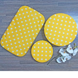 Dish Cover Set - Yellow Polka Dot