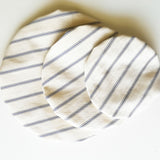Striped cotton bowl cover set