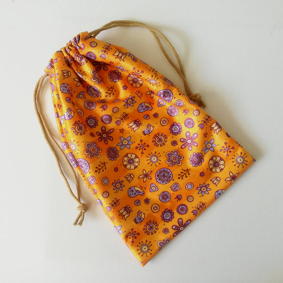 Wet Bag with no partition -  bird,flower & plant print